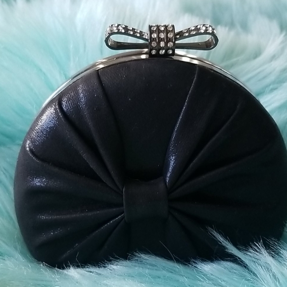 Black Bow Clutch / Evening Purse - Picture 2 of 8